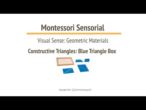 Montessori Sensorial 03-08 Constructive Triangles - Blue Triangle Box - A