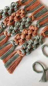 18K views · 325 reactions | Explore this fun Macrame pattern with us  Perfect for your plant hangers, key-rings, wallhangings...anything! Showcasing our Recycled Macrame String in Peach and Sage ⚡️ | Mary Maker Studio | Facebook