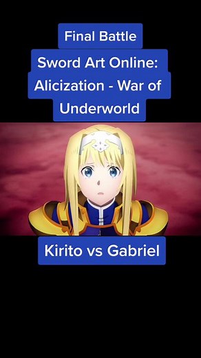 Kirito vs Gabriel: Final Battle in Sword Art Online: Alicization - War of Underworld