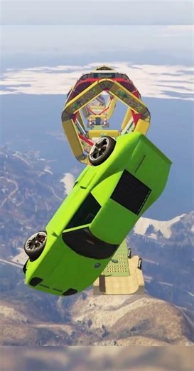 GTA V Extreme Mega Ramp Challenge (99% Fail) 💀 #gta #superherorun