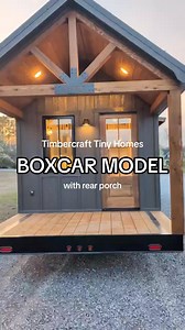130K views · 248 reactions | Welcome home! You’re now touring our Boxcar Model with an added rear porch! | Timbercraft Tiny Homes | Facebook