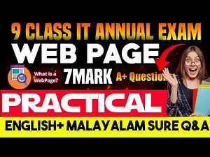 A+ Questions / 7 Mark / 9Std IT Practical Annual Exam 2025 / 9 Class IT Exam Sure Questions 2025 /
