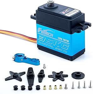 FEETECH 35kg Servo Motors Waterproof High Speed Torque Digital Servo Metal Gear RC Crawler 1/10 1/8 1/12 Steering Servo,Control Angle 180° for RC Car Helicopter Airplane Robot Arm Control