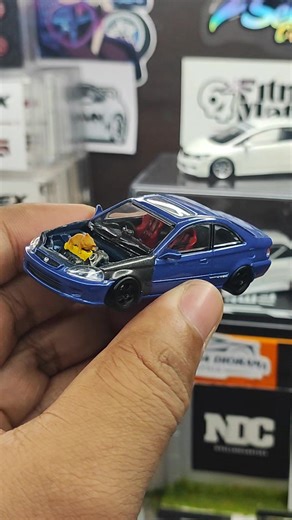 Vtec Meow Kick In Brand :Para64 Civic Si Coupe Em1 Custom Engine Bay By @KAOCUSTOM Fully Restored By Me .. #vtec #turbo #diecastcustom #scale164 #fyppppppppppppppppppppppp