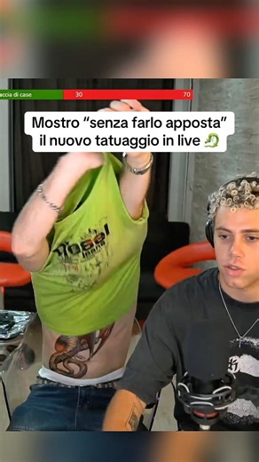 MOSTRO “SENZA FARLO APPOSTA” IL NUOVO TATUAGGIO IN LIVE 🤦‍♂️