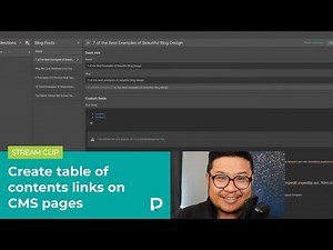 Create table of contents links on Webflow CMS pages — Tutorial (2021)