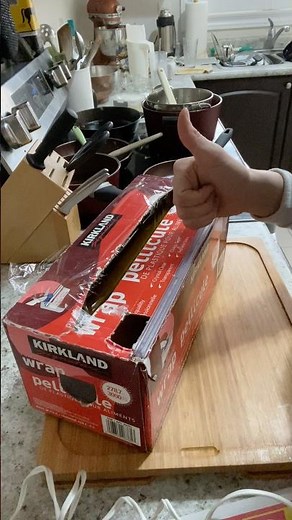 Saran wrap cutter broke… hot glue solution 😅 #Shorts #MomLife #RealLifeFix #Homemaker #kitchenlife