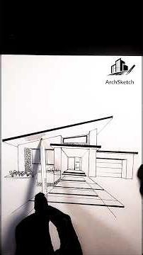 How to draw a building in one-point perspective #sketch #sketchings #art