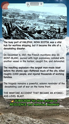 Halifax Explosion: The Largest Man-Made Blast Before the Atomic Age 1917 | #shorts #history #tragedy