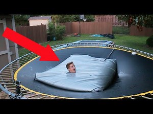 Trampoline vs Waterbed Challenge Goes Wild