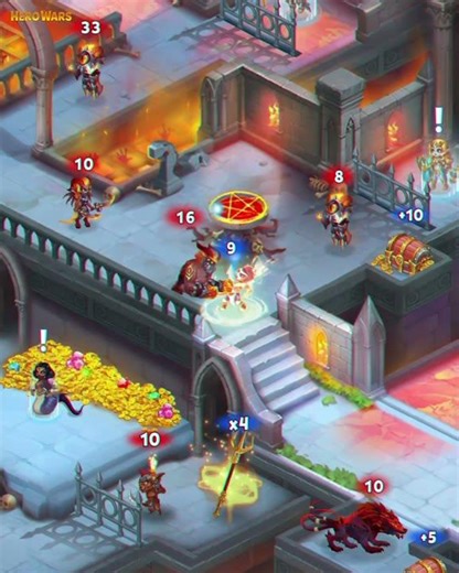 Danger!!!!! Fight and save your rewards. Play for FREE in BEST strategy game Hero Wars #videogame