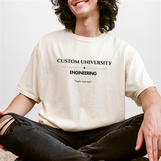 Custom University Engineering Shirt, Comfort Colors Tee, Graduation Gift - Etsy