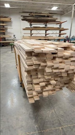 Start of the day laying up 14 ft shuffleboard playboards #woodworking #shuffleboard