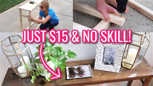 Furniture on a dime 💙 Best console/sofa table for $15 (no skill required)