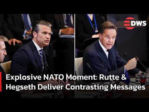 Explosive NATO Meeting: Rutte Defends Unity as Hegseth Demands Reform | DWS News | AC1F