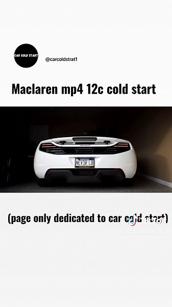 McLaren MP4-12C Cold Start: A Twin-Turbo Symphony