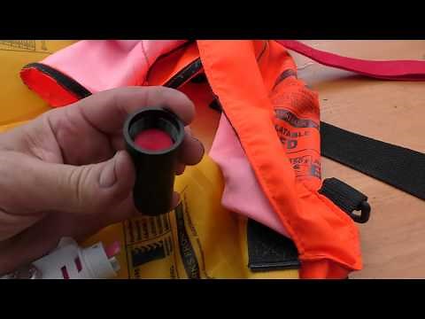 Servicing and re-arming an inflatable PFD (lifejacket)
