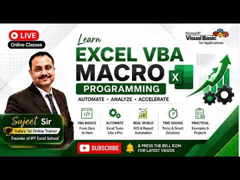Learn VBA Macros in 30 Minutes #IPTExcelSchool