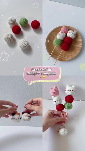 Tutorial de Dango y Tanghulu en Crochet