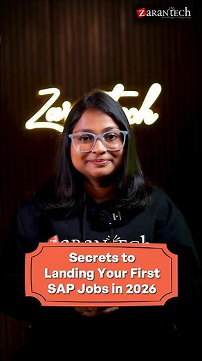 Secrets to Landing Your First SAP Jobs in 2026 | ZaranTech #Shorts