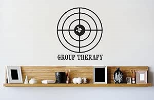Vinyl Wall Decal Sticker : Group Therapy Target Image Quote Bedroom Bathroom Living Room Picture Art Peel & Stick Mural Size: 12 Inches X 12 Inches - 22 Colors Available