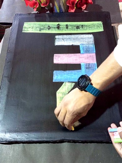 Chalk calligraphy on TikTok