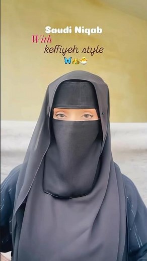 Elegant Saudi Niqab Tutorial | Saudi Niqab Tutorial with keffiyah style | Black Chiffon Hijab Style|