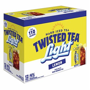 Twisted Tea Light Hard Iced Tea, 12 pack, 12 fl oz Aluminum Cans, 4% ABV