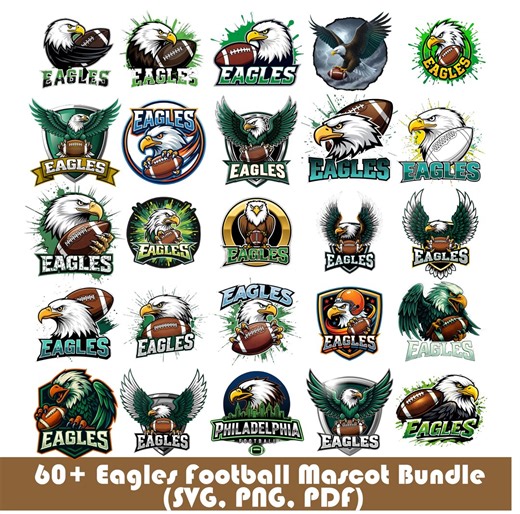 Eagle SVG Bundle | 60  Football Mascot Designs (digital Download) - Etsy
