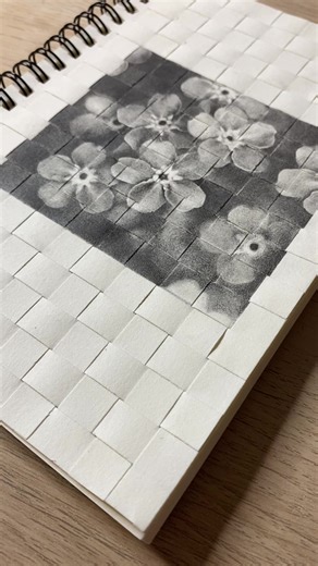 Forget-Me-Nots: Beautiful Pencil Art on Woven Paper
