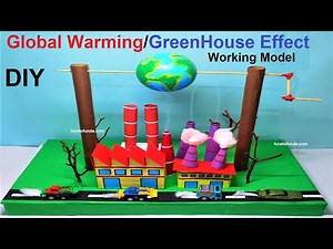 global warming and greenhouse effects working model - save earth - air pollution - diy | howtofunda