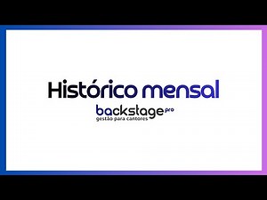 HISTÓRICO MENSAL - Aplicativo Backstage Pro Gestão para cantores & Banda