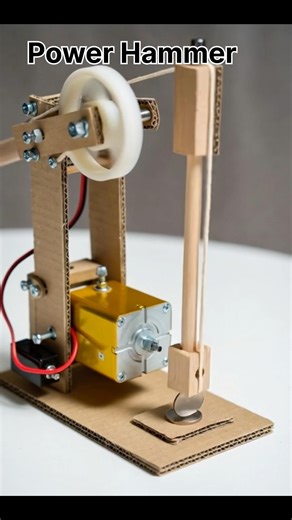 Mini Electric Power Hammer | DIY DC Motor Project #diy #experimnent #handdrill #dcmotor