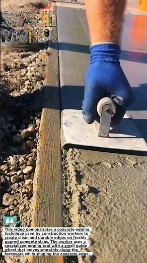 Satisfying Concrete Edge Finishing Trick! Contractors Use This Simple Tool