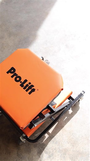 Rev up your ride! 🚗💥 Our Orange Z-Creeper takes your garage game to the next level. #ProLifts #MechanicEssentials #ZCreeperPower | ProLift