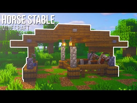 Minecraft : How to Build a Horse Stable | Small and Easy Stable Tutorial