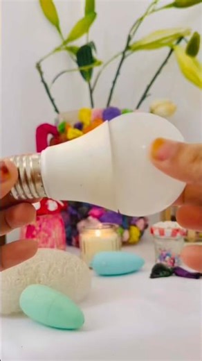 Bulb led recycling painting art idea #trendingshorts #diy #artscraft #craft #youtubeshorts #artwork