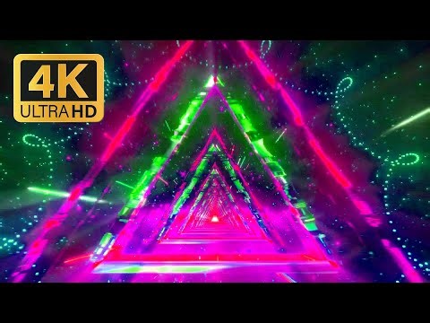 [4K] Music EDM Triangle Space Motion - 3 Hours of Background