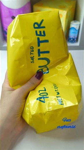 giant butter squishy tutorial 🧈 #diy #craft #foryou #shorts