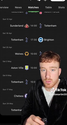 Predicting Tottenham's Final 9 Premier League Games