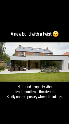 Martin Bell on Instagram: "High-end property vibe. Traditional from the street. Boldly contemporary where it matters. #ModernLuxury #ContemporaryDesign #ArchitecturalDetails #LuxuryHomes #DesignInspiration"