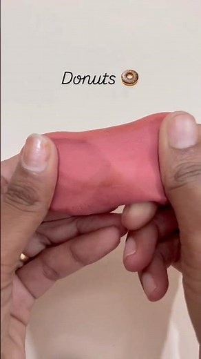 How to make easy clay donuts 🍩 #creativeclayideas #shortsvideos claycraft tutorials
