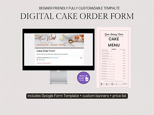 Custom Cake Order Form Template: Bakery Business (google Form) - Etsy