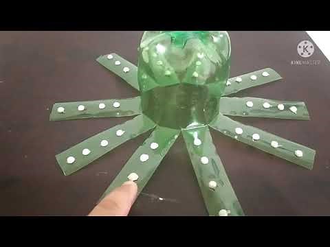 como fazer um polvo com garrafa pet