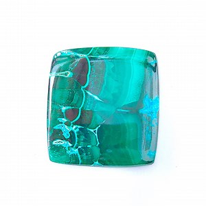 Malachite Chrysocolla Gemstone Jewelry – Green Blue Stone Rectangle (32x30x4) - Etsy