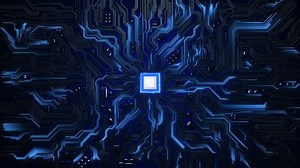 Artificial Intelligence Future Tech Circuit Mainboard Background AI Evolution Futuristic World