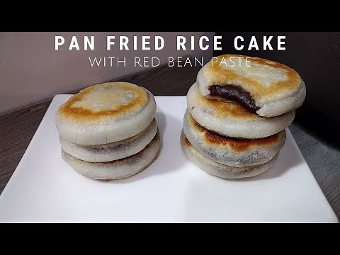 Pan Fried Sticky Rice Cake With Red Bean Paste 豆沙燒餅