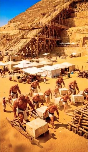 Building the Giza Pyramid:Ancient Egypt #shorts