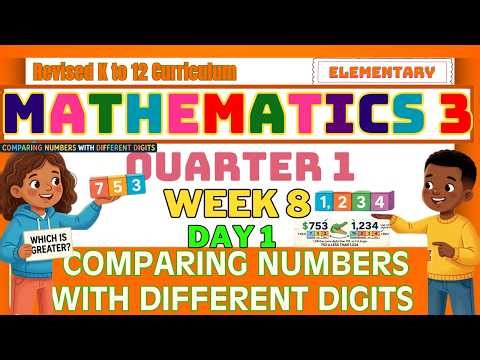 Math 3 Quarter 1 Week 8 Day 1 | Comparing Numbers with Different Digits | Revised K to 12