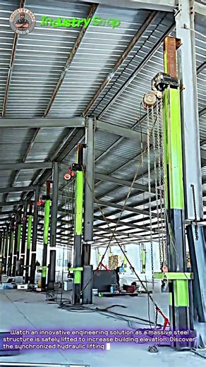 Structural Engineering Solution: Lifting Steel Building Framework #worker #process #civil #machinery